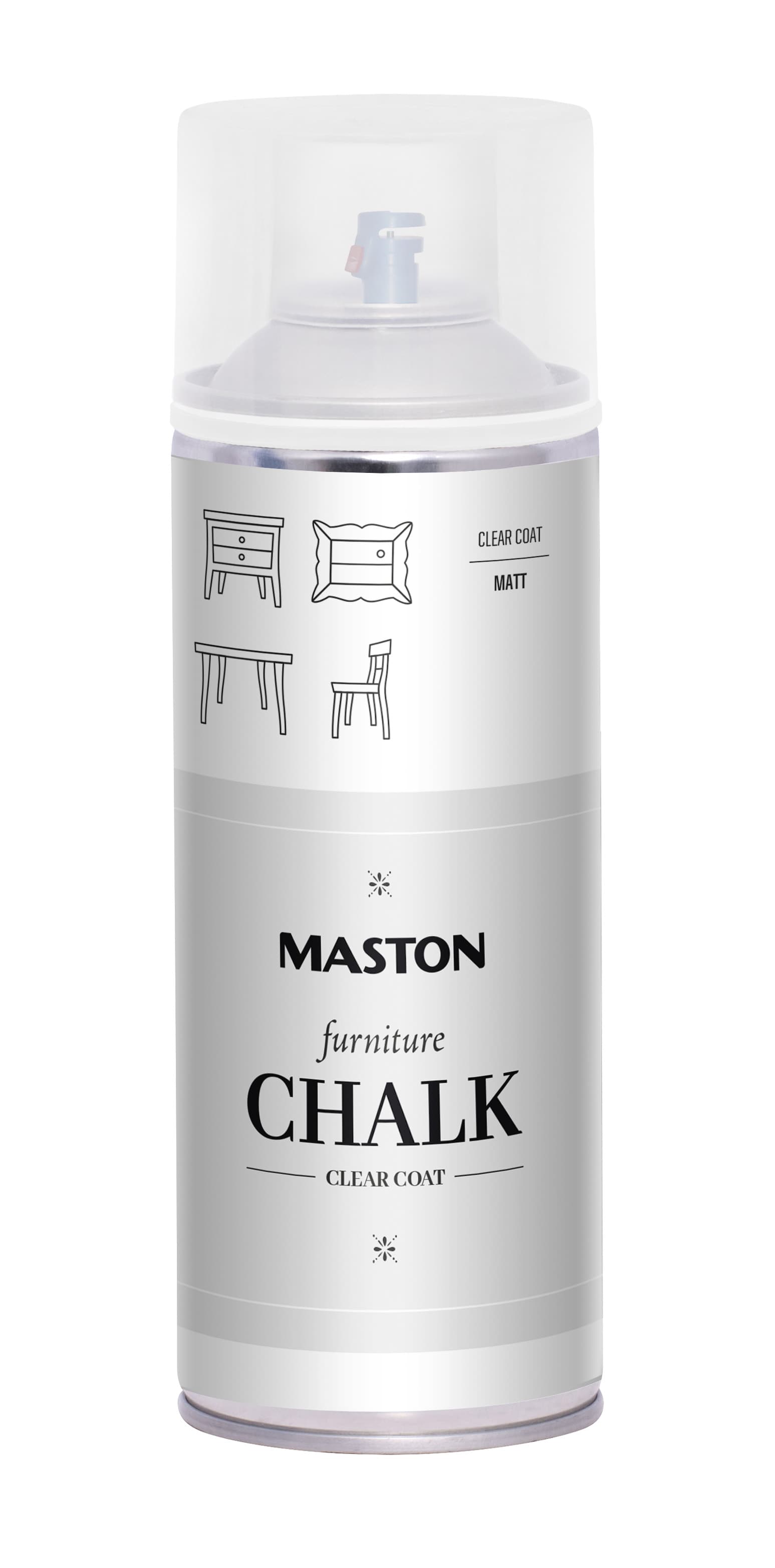 Спрей тебеширена боя Maston прозрачен мат 400ml