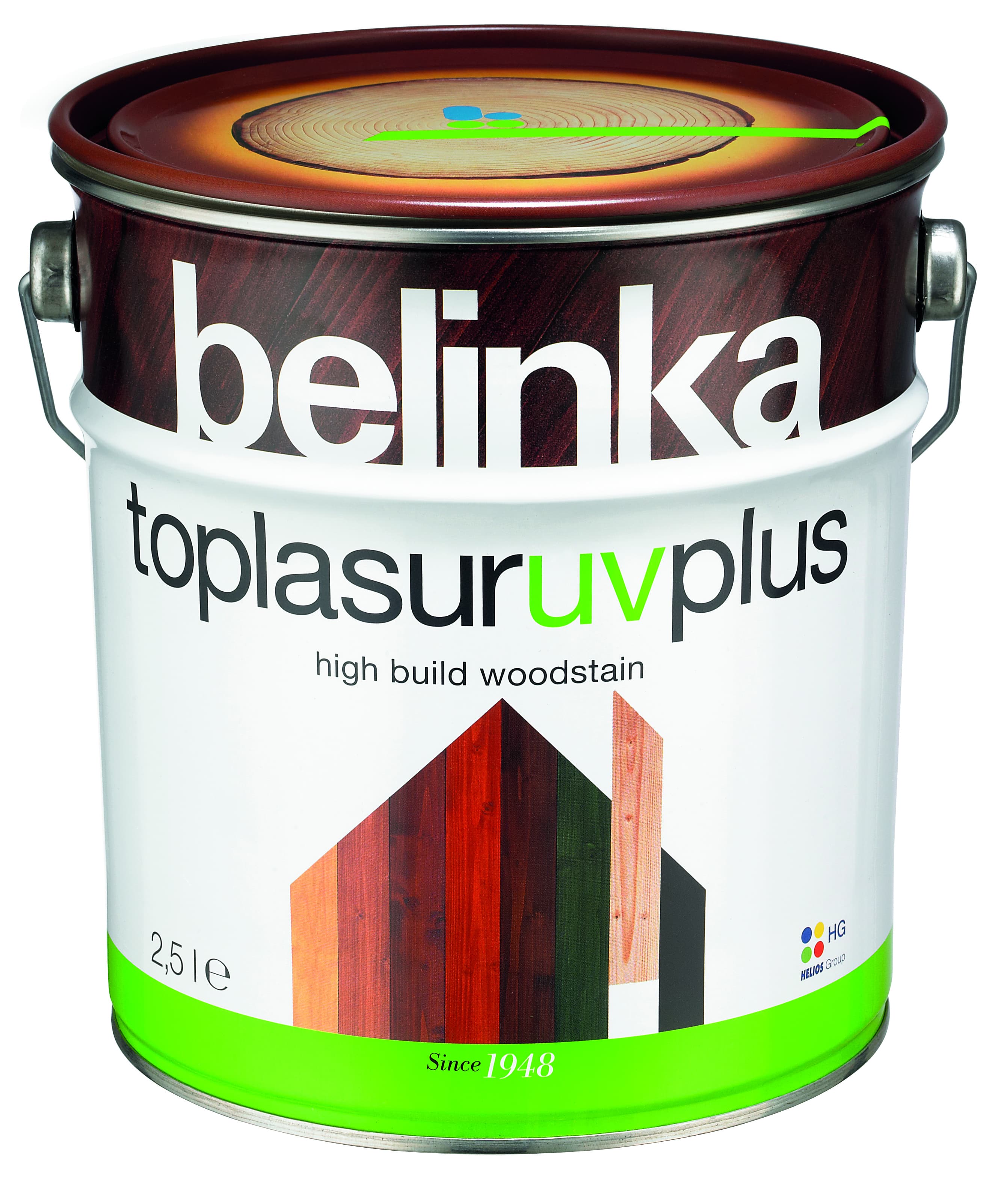 Лазурен лак за дърво Belinka Toplasur UV Plus пластинено сиво 2,50 л