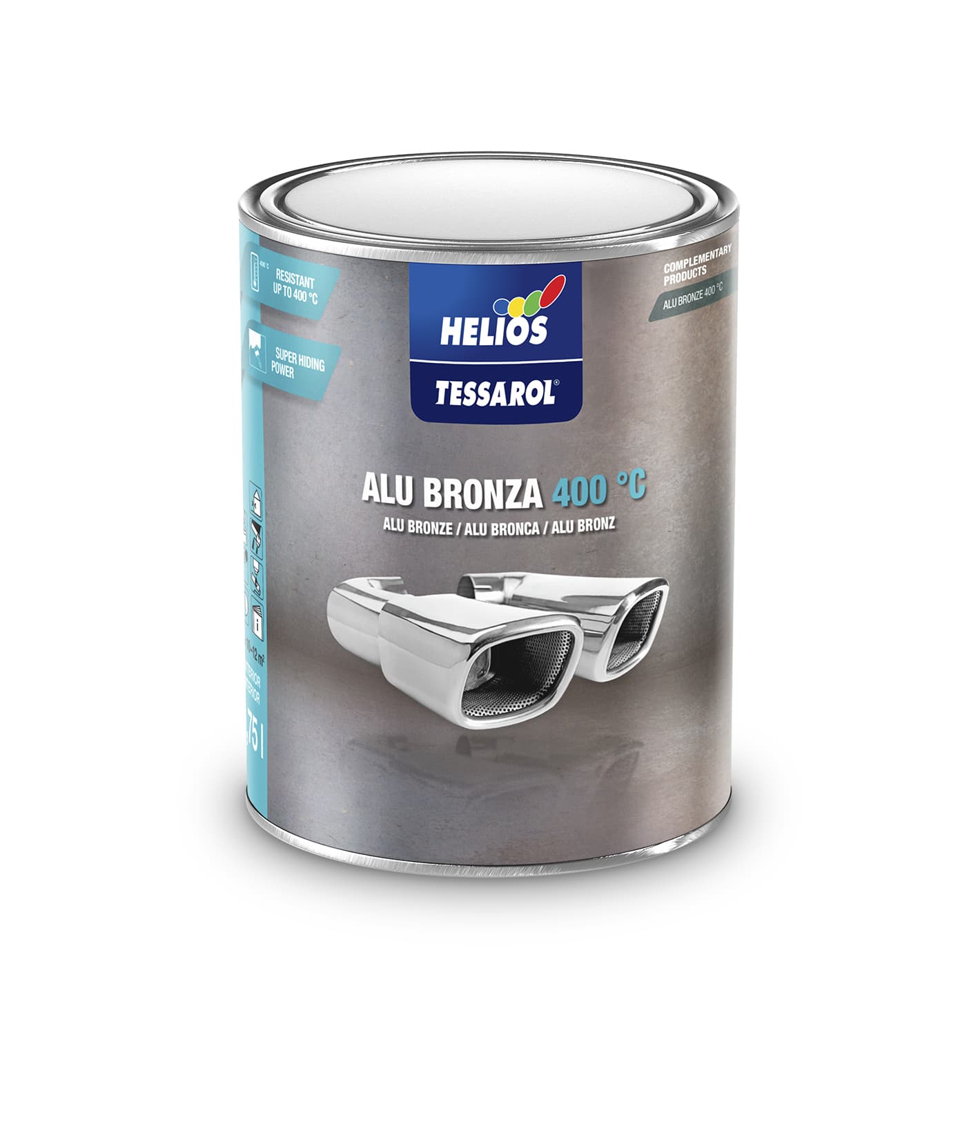 Високотемпературен лак Tessarol Alu 400°C сив 0,20л