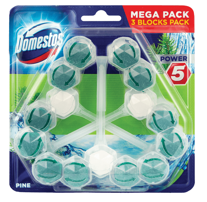 Таблетки трио Domestos WC Power 5 Pine