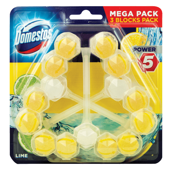 Таблетки трио Domestos WC Power 5 Lime