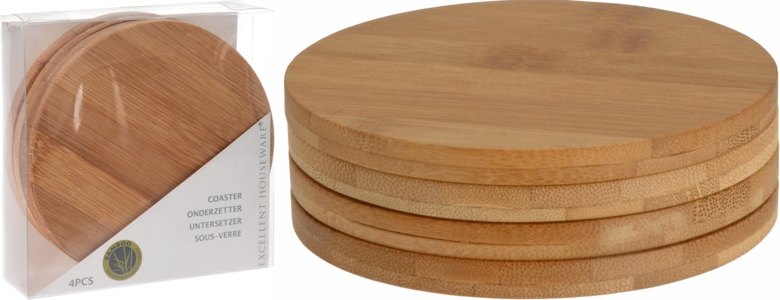 Подложки за чаши Bamboo / 4 броя