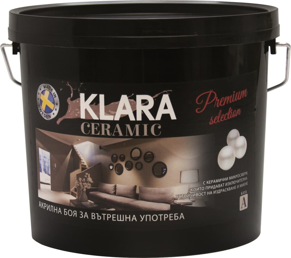 Интериорна боя с керамични микросфери Klara Ceramic база А 9л