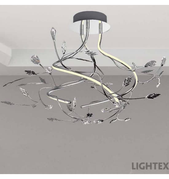 LED полилей Lightex Leaf 60W хром 