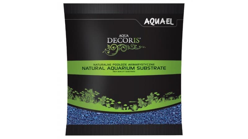 Натурален аквариумен субстрат AquaEL Aqua Decoris Gravel Blue 2-4mm 1kg