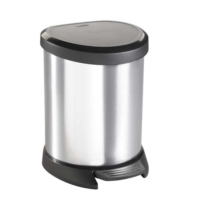 Пластмасов кош Deco Bin Metal 185376 Силвер 5л