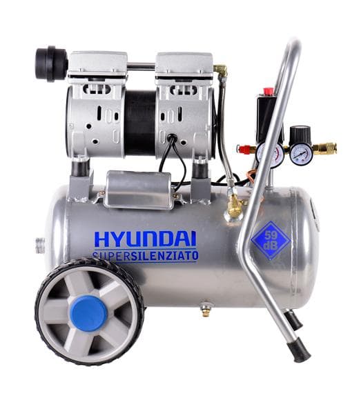 Компресор за въздух Hyundai HYAC 24-1S сух / обезшумен 1к.с./750W 24л 
