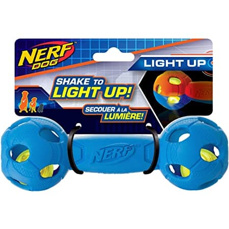 Играчка за кучета Nerf LED Bash Barbell Medium Blue