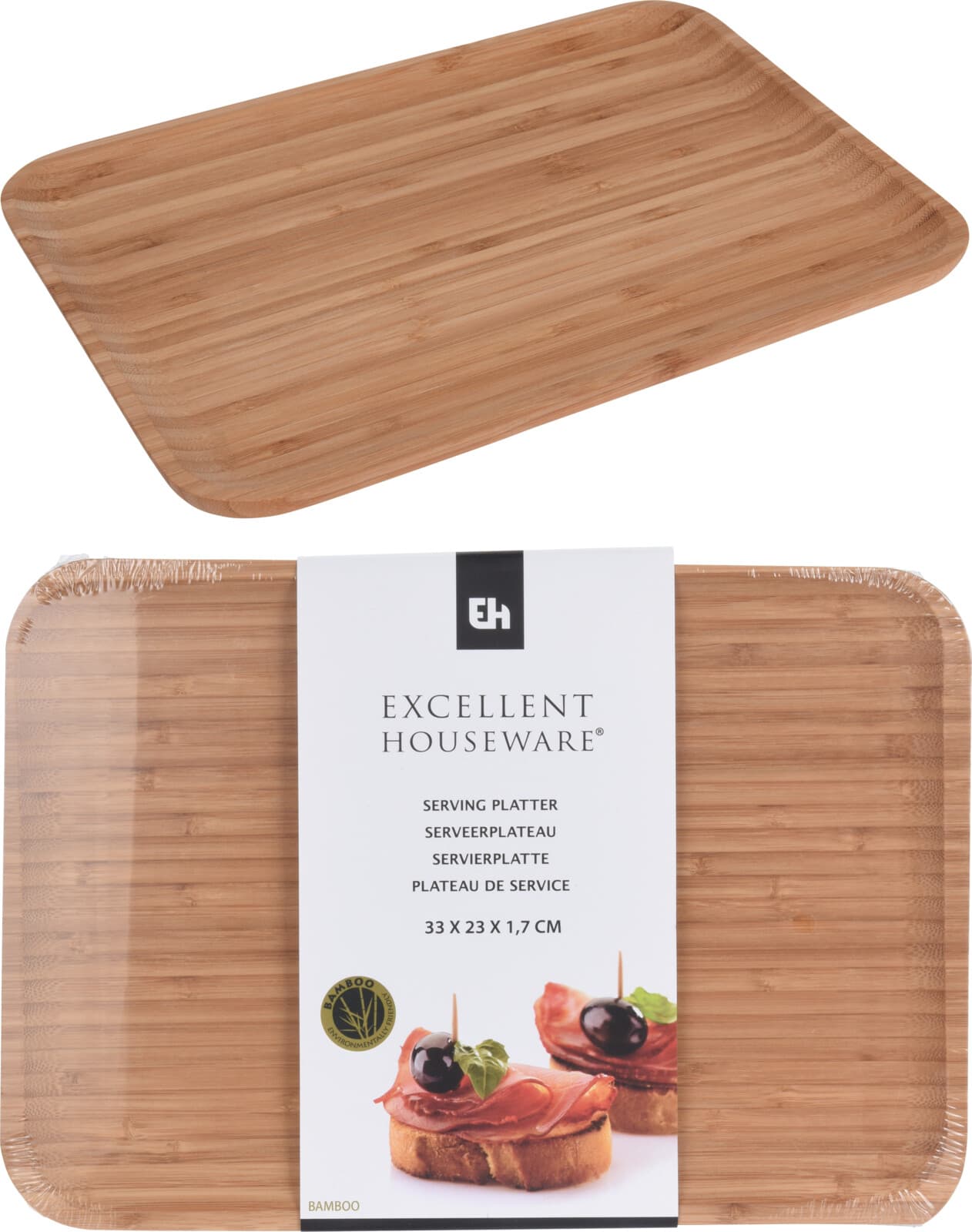 Поднос за сервиране Bamboo 33х23см