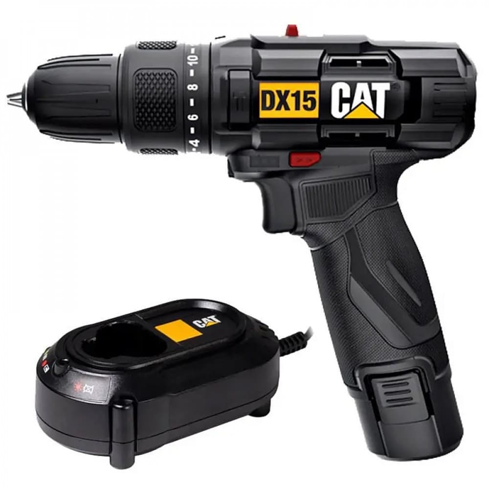 Акумулаторна ударна бормашина CAT DX15 Li-ion 12V 10мм 30Nm с батерия и зарядно