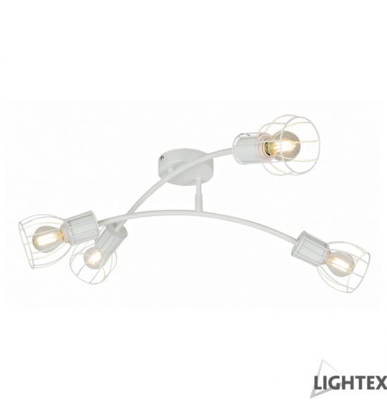Полилей Lightex Lorena 4xE14 бял 