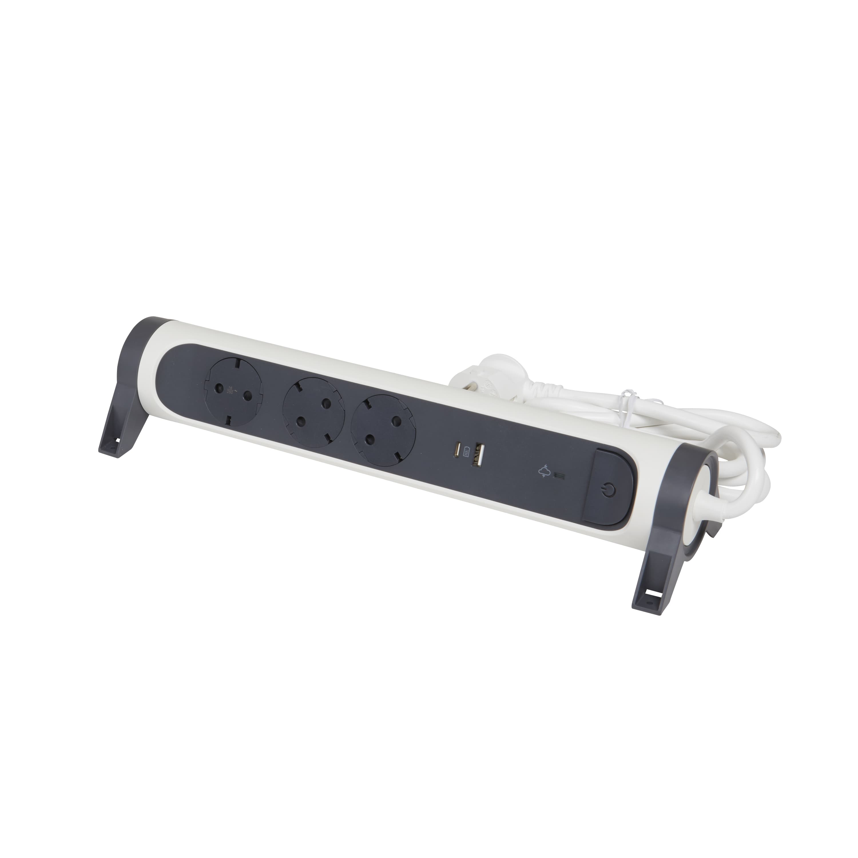 Разклонител Legrand Premium 3x2P+E / USB A+C / бял