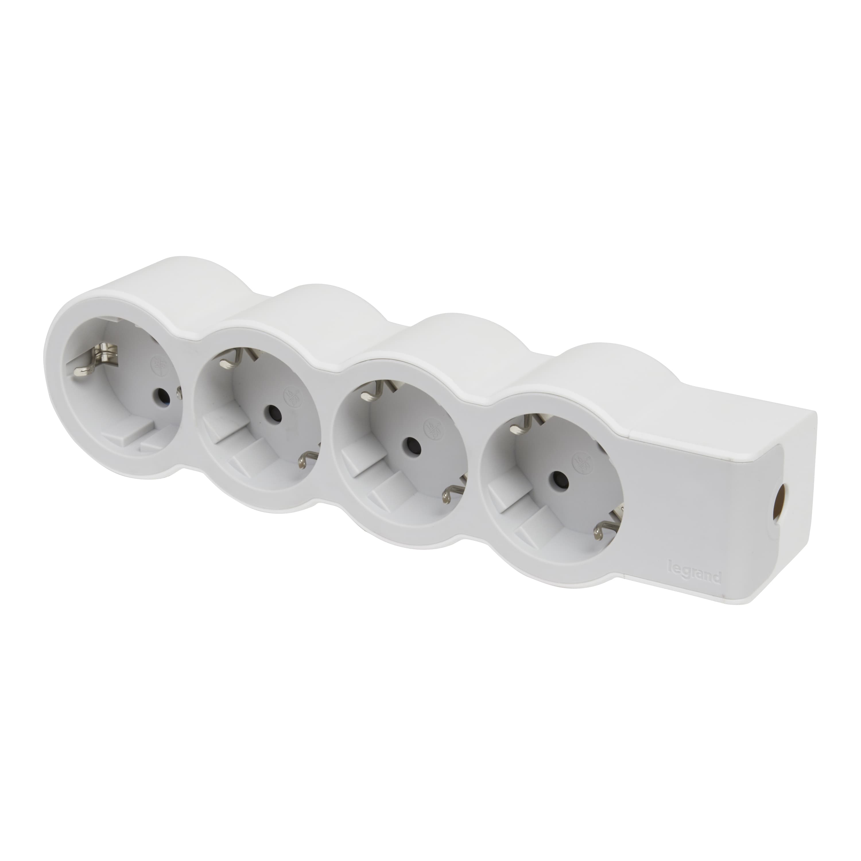 Разклонител 4x2P+E без кабел Standard Legrand бял