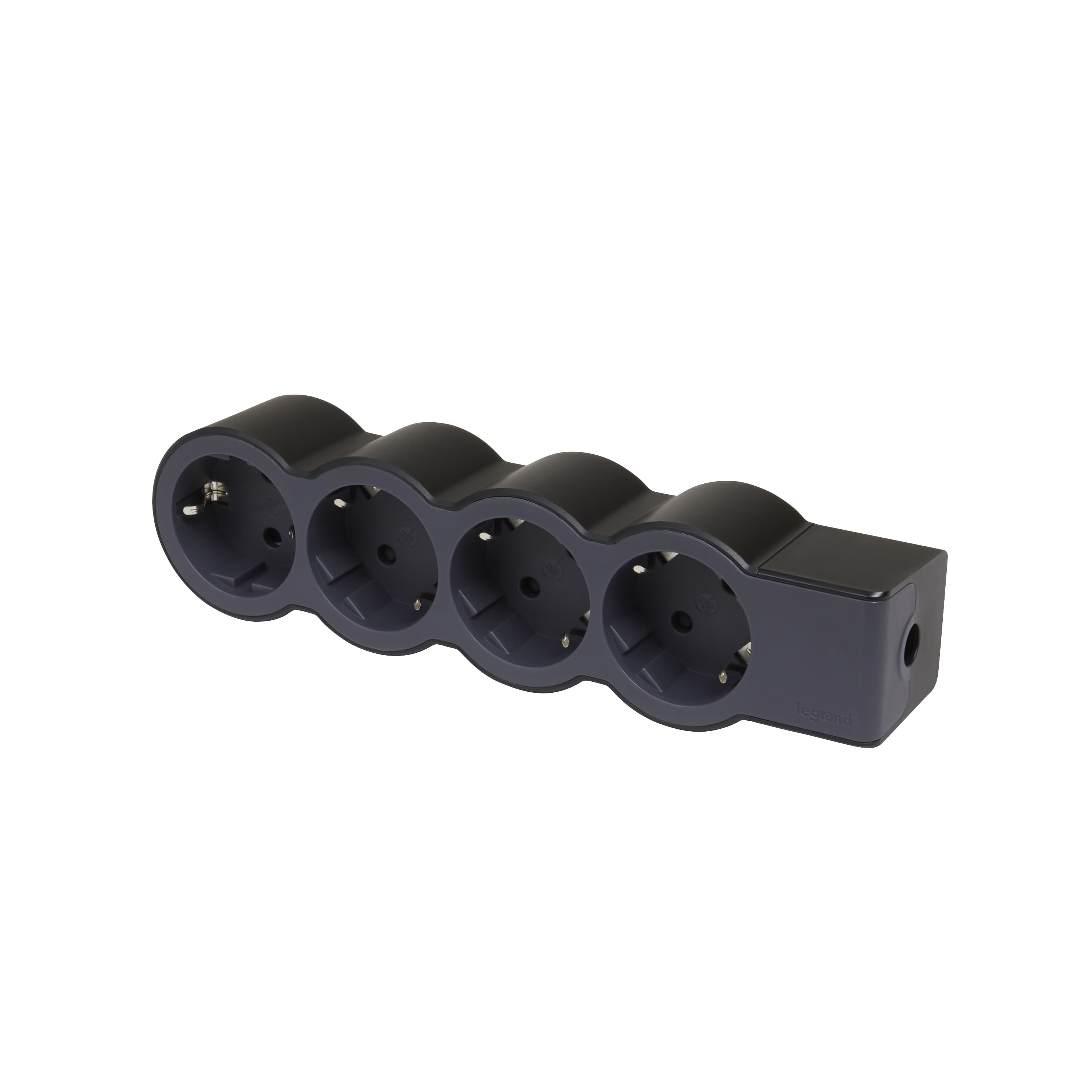 Разклонител 4x2P+E без кабел Standard Legrand черен