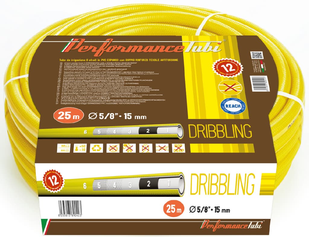 Шестслоен градински маркуч Dribbling 1'' 25м 