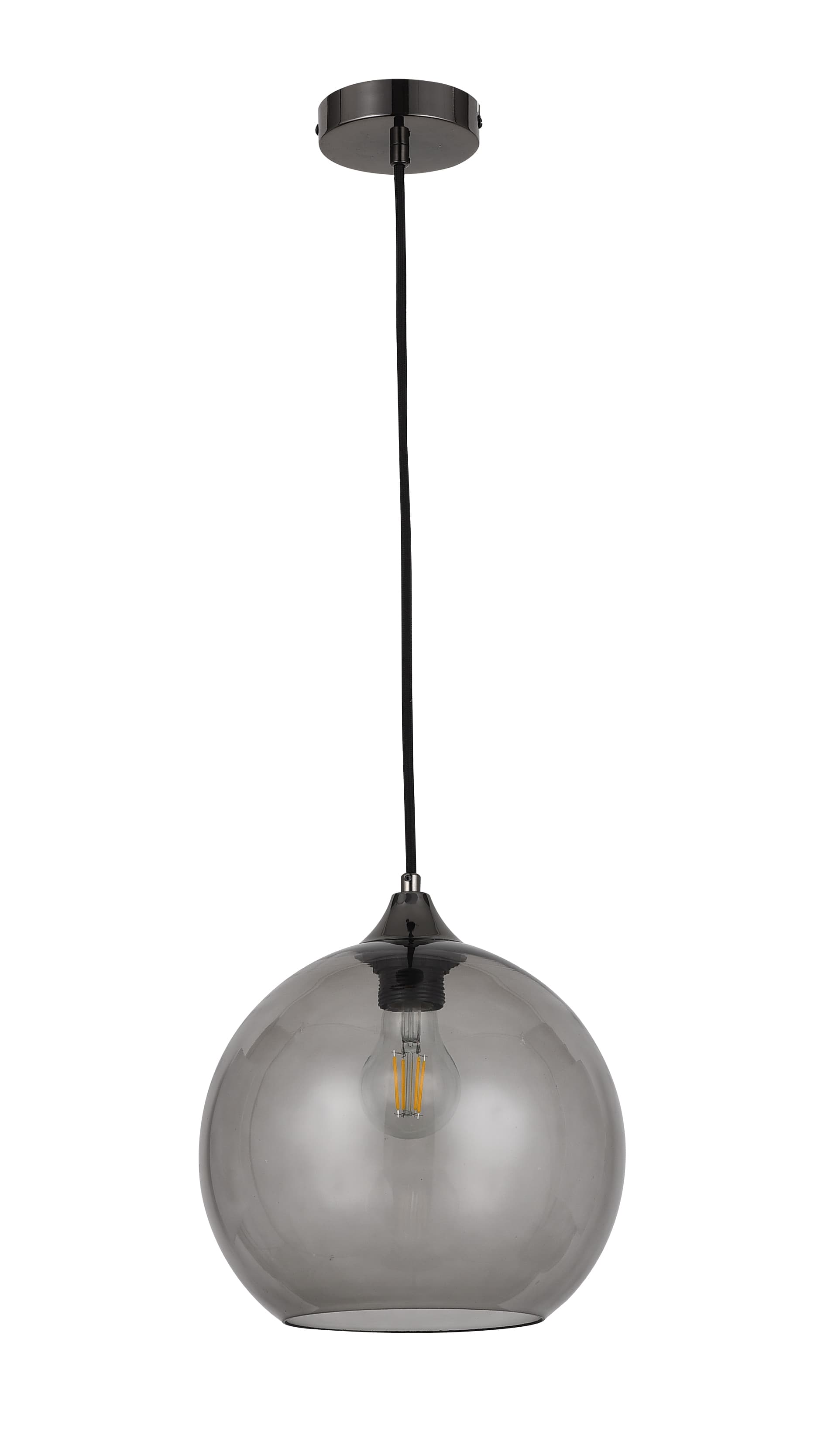 Пендел Rabalux Tanesha E27 1x40W черен/опушено стъкло
