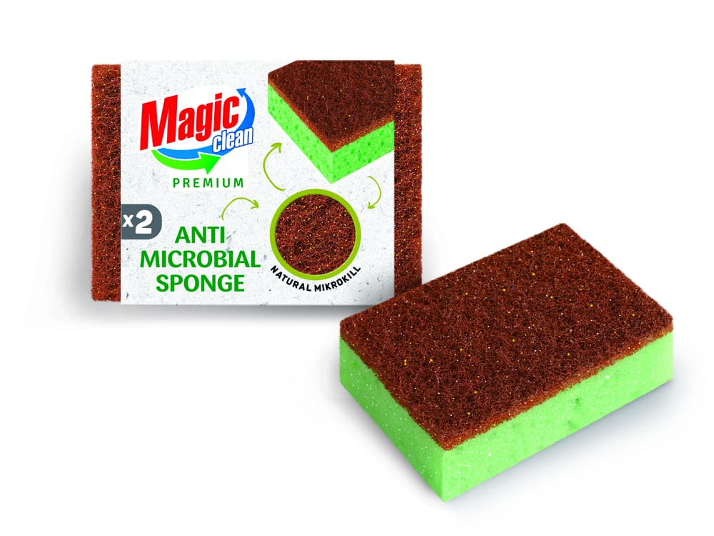 Домакинска гъба с антибактериална фибра Magic clean premium 2 броя