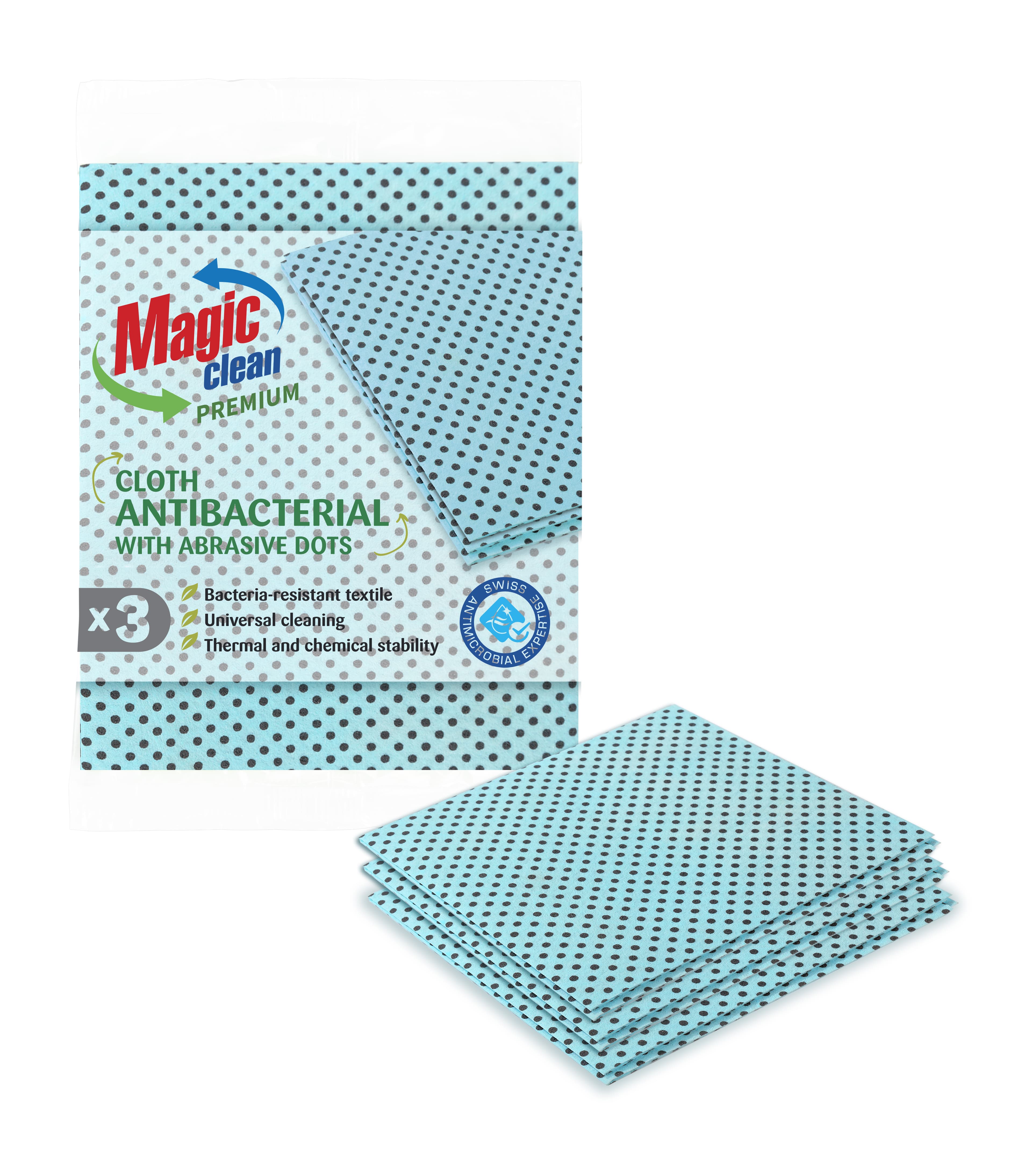 Антибактериални кърпи Magic clean premium с абразивни точки 3 броя