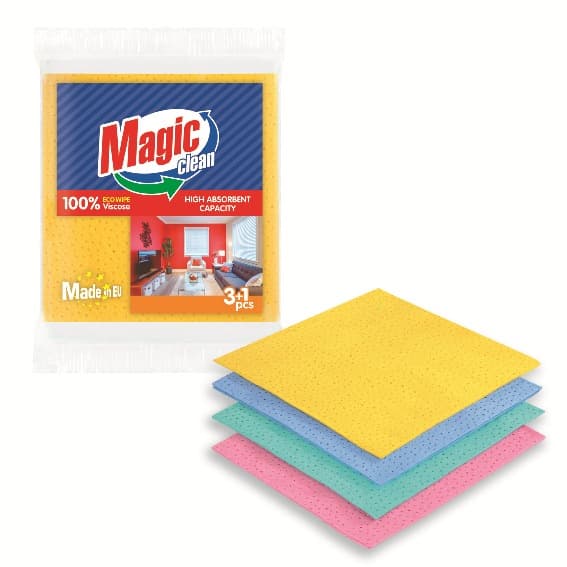 Попивателна вискозна кърпа Magic clean Дантела 3+1 броя