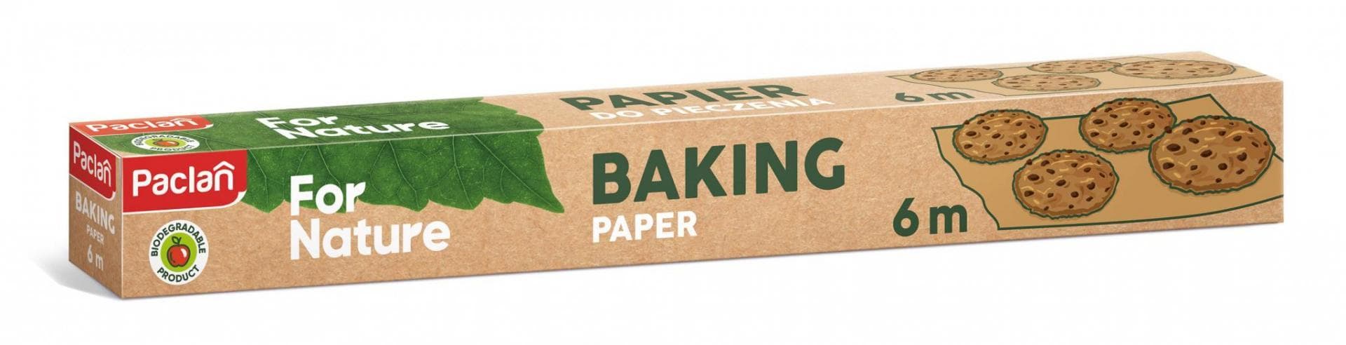 Хартия за печене Paclan for nature биоразградима 6 м x 38 см
