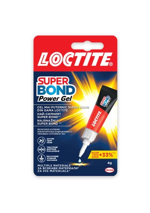 Секундно лепило гел Loctite Super Bond Power Gel 4г