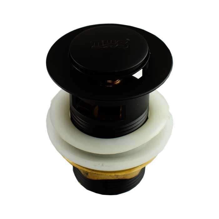 Витло клик 1 1/4" месинг за мивка кръг ø38/62мм THS Thermostyle черен