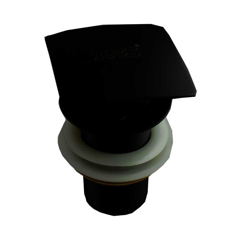 Витло клик 1 1/4" месинг за мивка квадрат 68х68мм THS Thermostyle черен