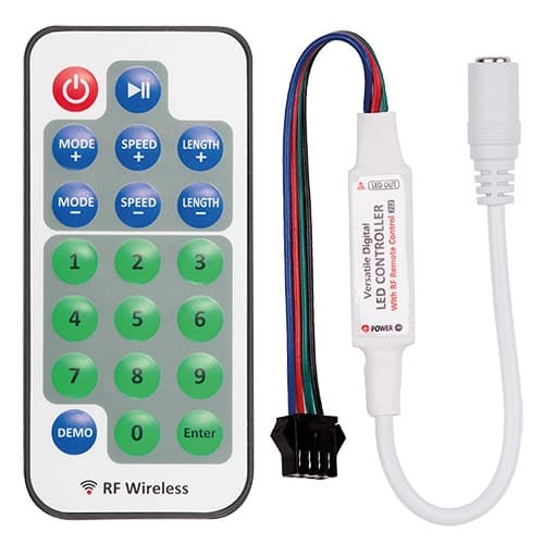 RF мини контролер за дигитална LED лента 5-24V DC / 800 pixels
