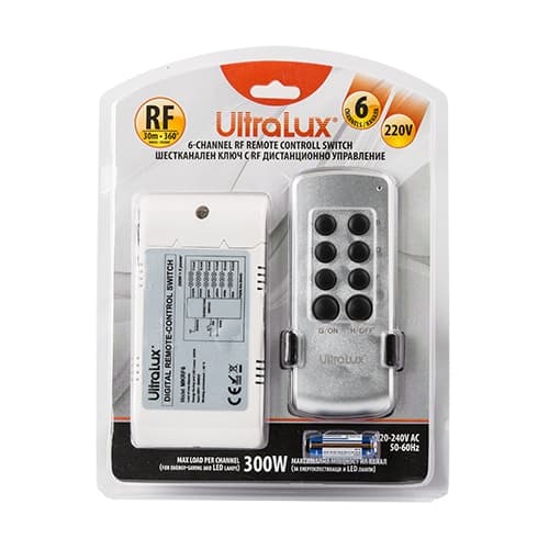 Шестканален ключ с RF дистанционно управление UltraLux 6x300W