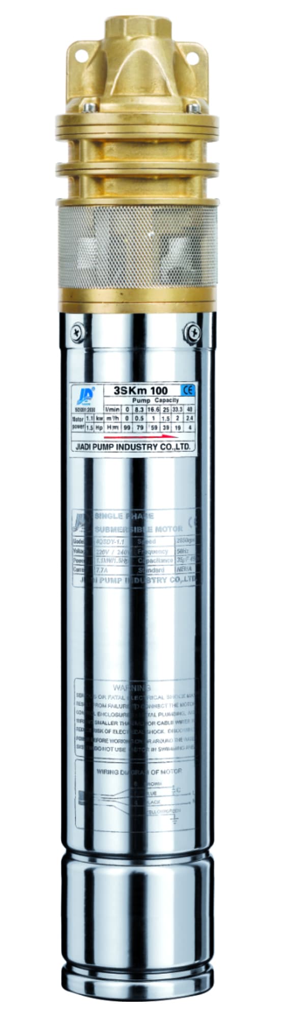 Потопяема помпа Jiadi 3SKm 100 / 750W