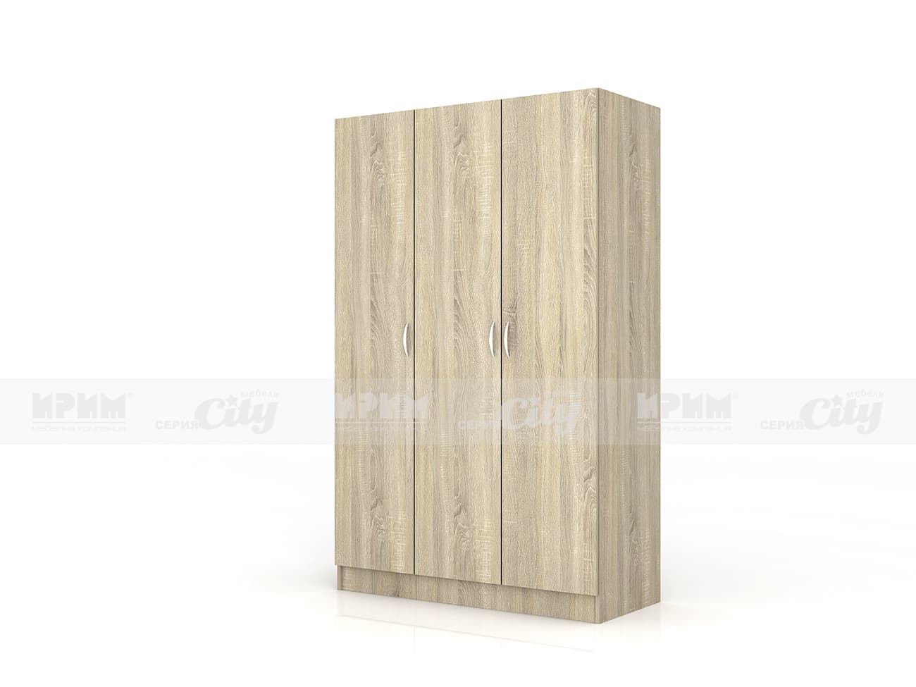 Трикрилен гардероб 1002 дъб сонома 120x52.5x191см 