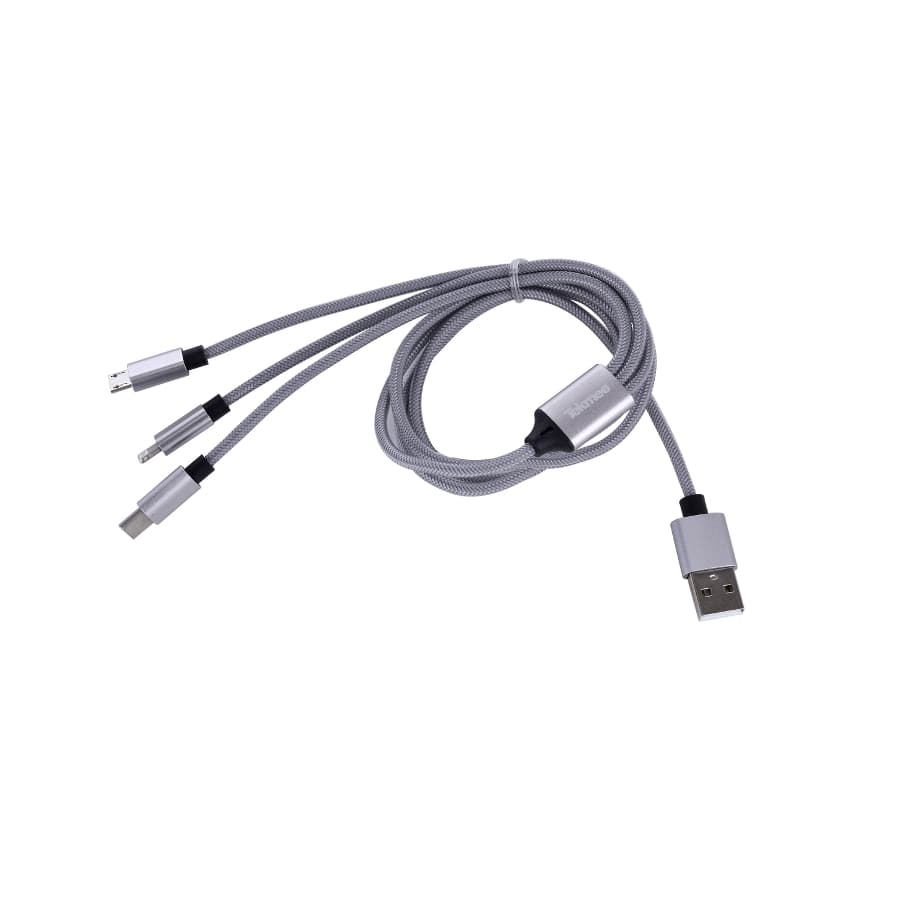 Кабел за телефон 3в1 Tekmeе 2A Micro USB + Lighting + Type C 