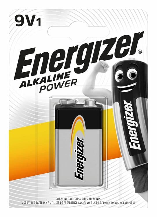 Алкална батерия Energizer Alkaline Power 6LR61 9V блистер 1 брой
