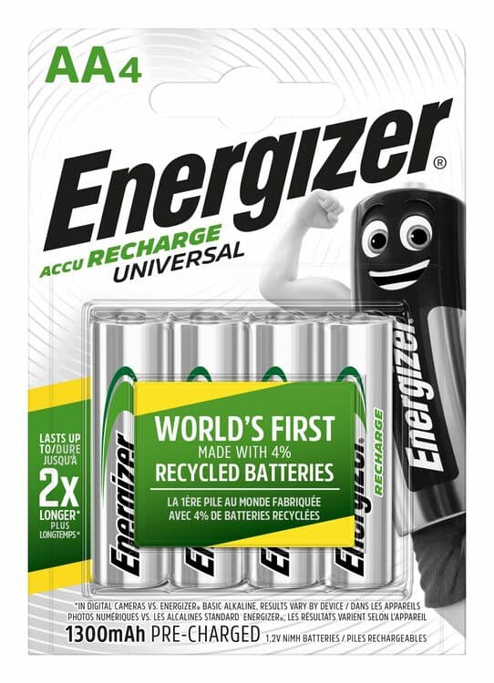 Батерия Energizer Universal HR6 AA 1300mAh / блистер 4 броя