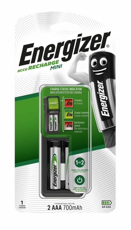 Зарядно устройство за батерии Energizer Mini Charger + 2xAAA 700mAh