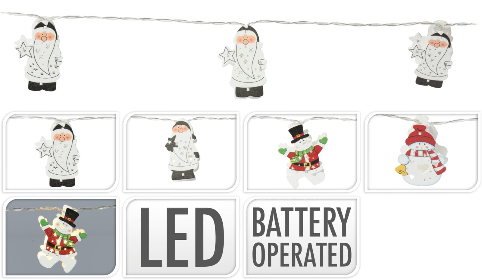 Коледен светещ гирлянд 10 LED