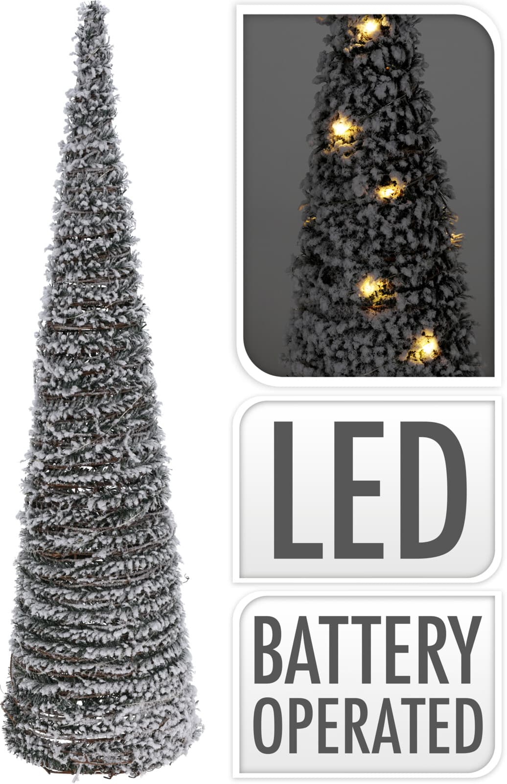 Коледна светеща декорация Rotan 40 LED 80см 