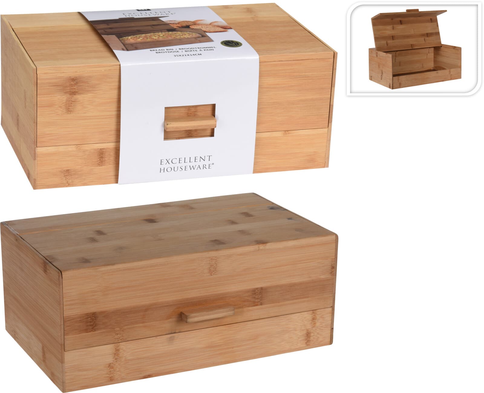 Кутия за хляб Bamboo 35х21х14см 