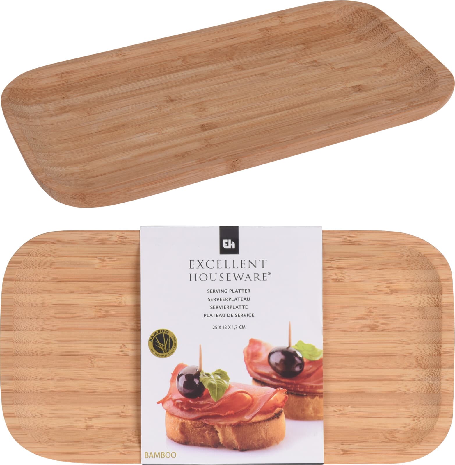 Поднос за сервиране Bamboo 25х13х1,7см