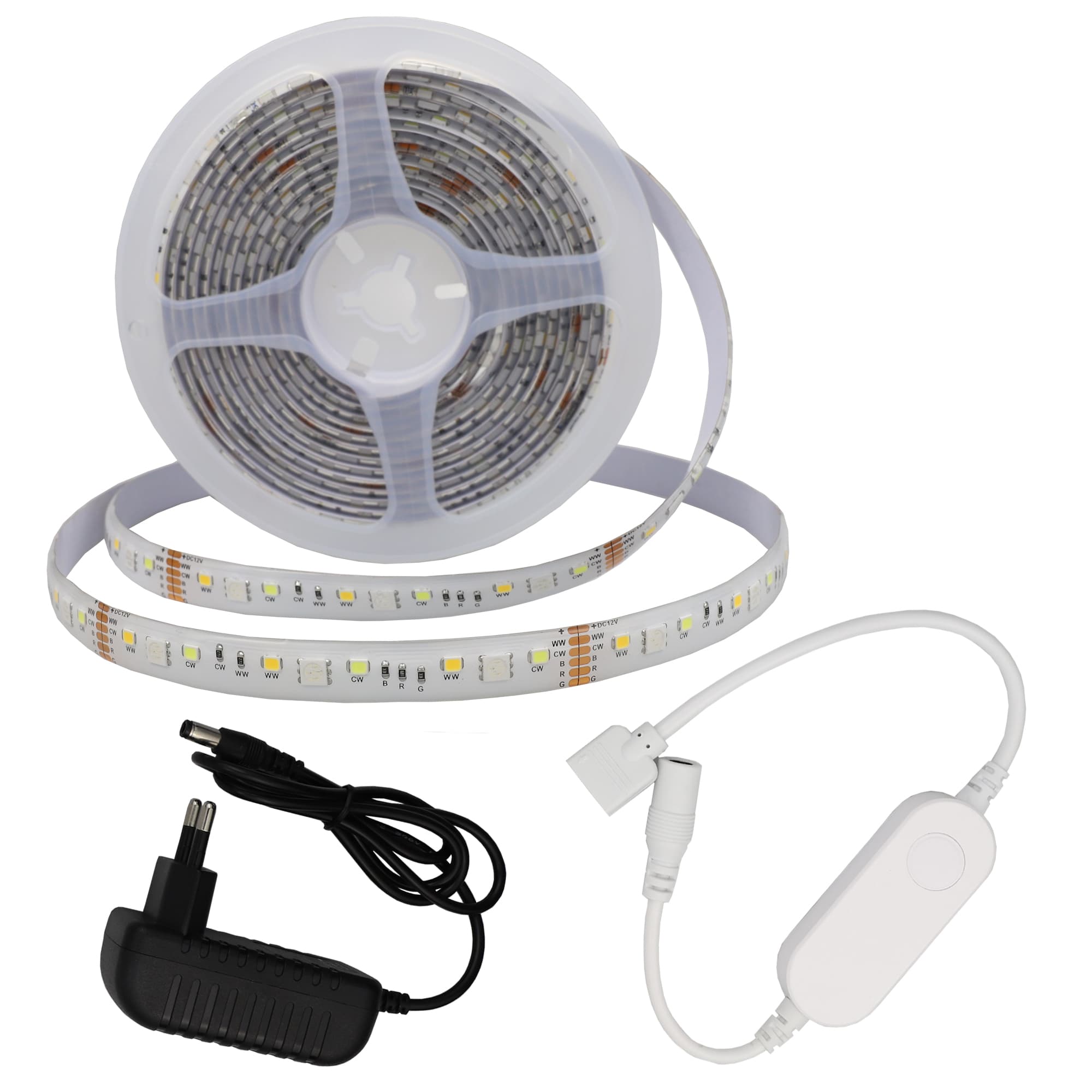 Комплект Smart 60 LED RGB + CCT лента Optonica с адаптер и WiFi контролер