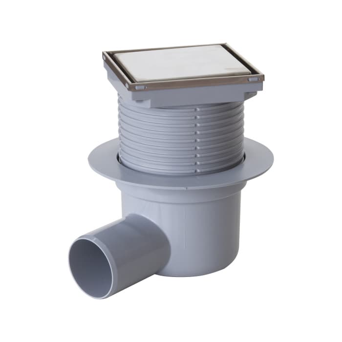 Регулируем рогов сифон със сух затвор Duo Aniplast TQ5802 100x100мм / ф50мм