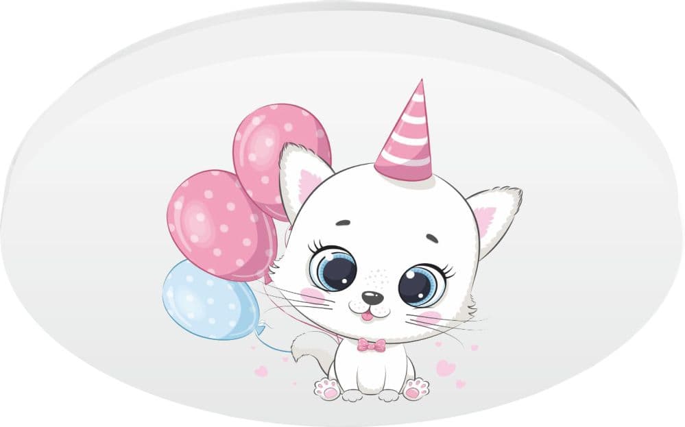 LED акрилна плафониера Into Pink Kitty 65W Ф490мм + дистанционно 