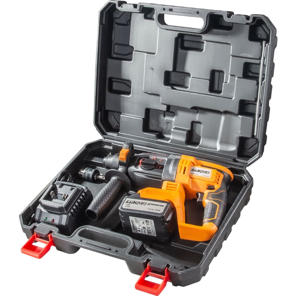 Безчетков перфоратор SDS-plus Baukraft BK-BRH58 2.2J + куфар, батерия и зарядно