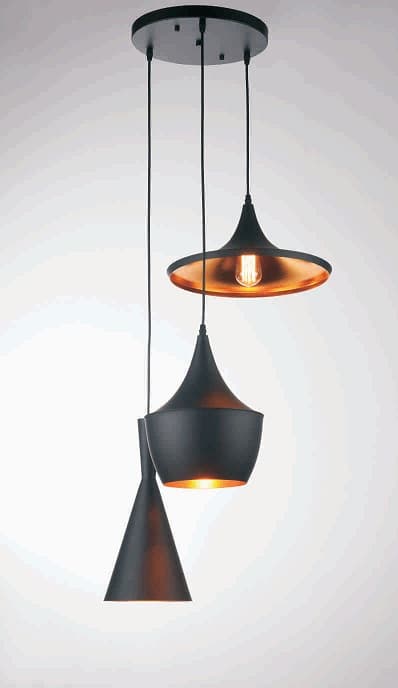 Осветително тяло Ziel Lighting C1517/3 BK E27 черно 