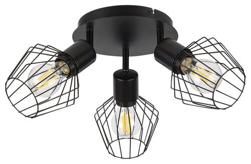 Спот Ziel Lighting SE-C009-3 E27 черен