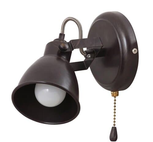 Спот Ziel Lighting SE-W012-1 E14 антично кафяво