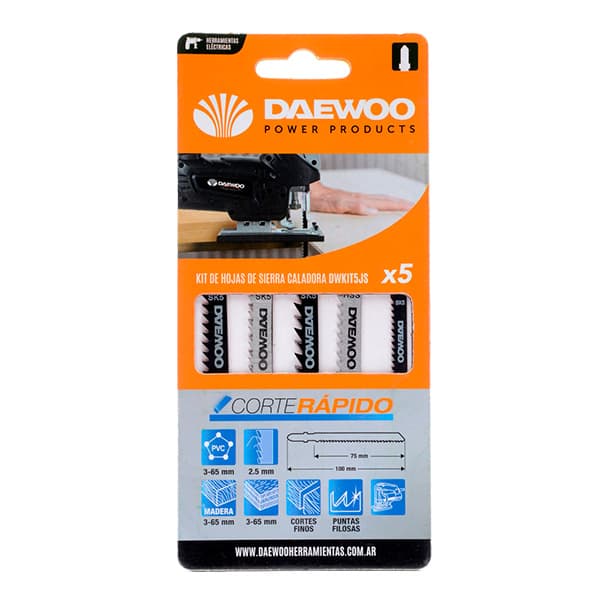 Комплект ножчета за дърво Daewoo 5 броя