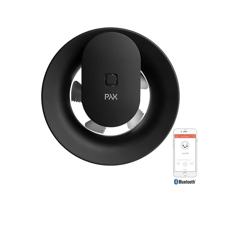 Smart вентилатор за баня Pax Norte черен ø100/120мм 4W