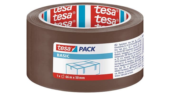 Опаковъчна лента Tesa Basic 66м x 50мм кафява