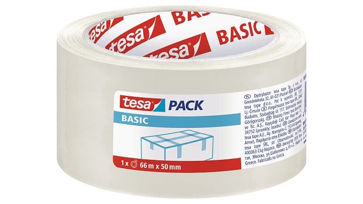 Опаковачна лента Tesa Basic 66м x 50мм прозрачна